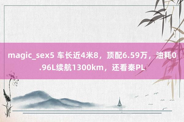 magic_sex5 车长近4米8，顶配6.59万，油耗0.96L续航1300km，还看秦PL