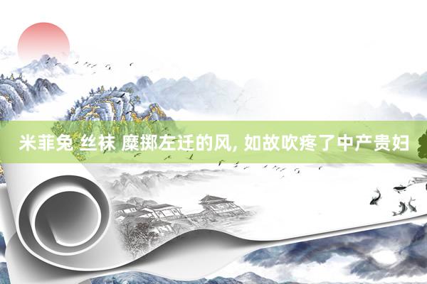 米菲兔 丝袜 糜掷左迁的风， 如故吹疼了中产贵妇