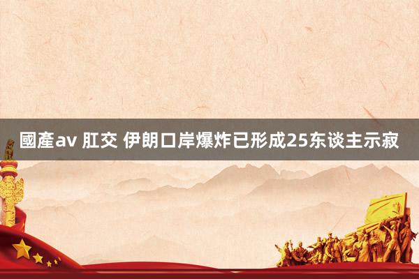 國產av 肛交 伊朗口岸爆炸已形成25东谈主示寂
